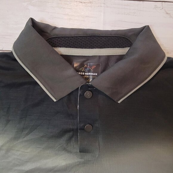 Greg Norman Golf Polo Shirt Adult Men Green Ombre Size L Short Sleeve Mesh - Picture 3 of 9